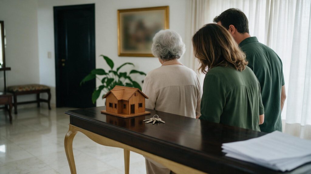 Família organizando patrimônio para doação em vida com usufruto