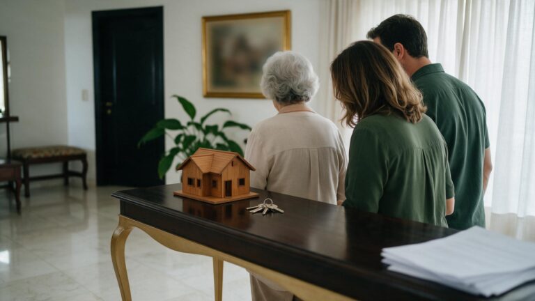 Família organizando patrimônio para doação em vida com usufruto